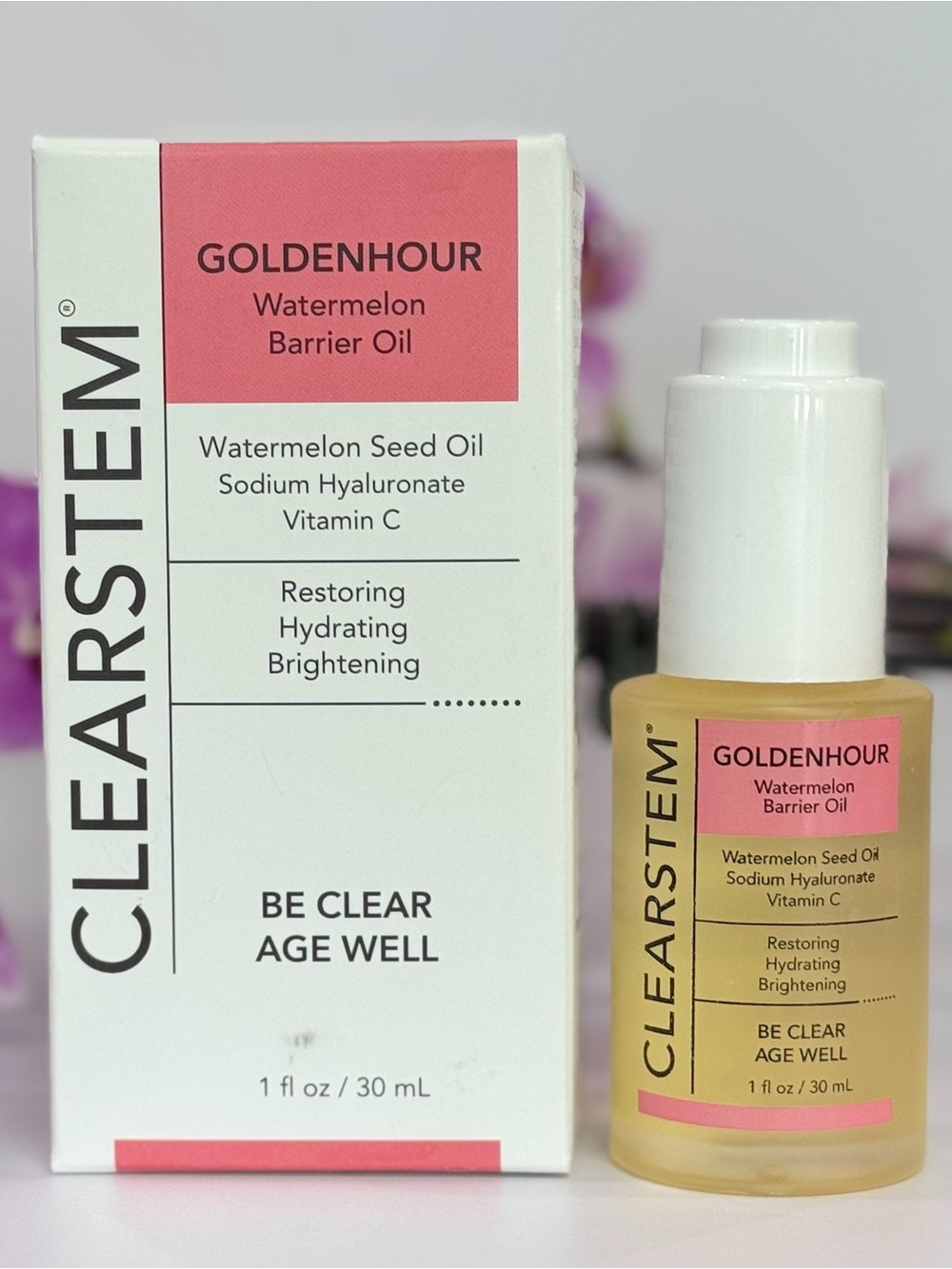 CLEARSTEM GOLDENHOUR Watermelon Barrier Oil 1 oz | NEW IN BOX | Expires 02/2028